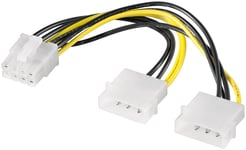 Adapterkabel PCIe 8-pin till 2x Molex 4-pin