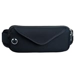 Phone bag Multi-functional Sports Waterproof Waist Bag for Under 6 Inch Screen Phone, Size: 22x10cm (Black) Asun (Color : Black)