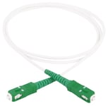 Fiberkabel SC/APC-SC/APC, Hvit, 2m