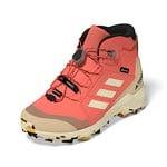 adidas Terrex Mid Gore-TEX Hiking Shoes, Coral Fusion/Wonder White/Core Black, 32 EU