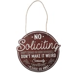 Wood for Front Door 10" No Soliciting Don't Knock or Ring Doorbell  House Decor