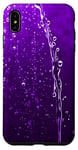 Coque pour iPhone XS Max Design gouttes d'eau de couleur violette