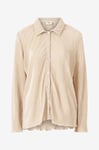 JDY - Blus jdyCita L/S Long Pleat Shirt - Beige