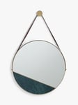 John Lewis + Swoon Sartre Round Metal Frame Suspended Wall Mirror, 75cm, Gold