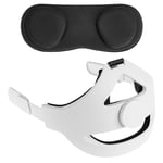 NEWZEROL Head Pad + Lens Dustproof Cover [Black] Compatible for Oculus Quest 2 [ Enhanced Support ] Adjustable Reduce Head Pressure Comfortable Touch VR Accessories for Oculus Quest 2