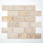 mosaik ws face brick inula chiaro antiq travertine 4,8x10