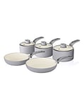 Swan Retro 5 Piece Pan Set Grey