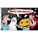 AZ FLAG Drapeau Happy Halloween Cartoon 150x90cm - Drapeau fête d'halloween 90 x 150 cm - Drapeaux