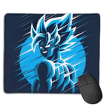 Dragon Ball Z Goku Blue Moon Customized Designs Non-Slip Rubber Base Gaming Mouse Pads for Mac,22cm×18cm， Pc, Computers. Ideal for Working Or Game