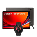Samsung Galaxy Tab S9 Ultra 5G Android Tablet, 1TBStorage, Graphite, 3 Year Extended Warranty with a Samsung Galaxy Watch5 Pro, Bluetooth, 45mm, Black (UK Version)