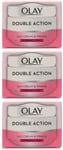 Olay Double Action Cream Regular 50ml | Anti-Aging | Moisturiser X 3