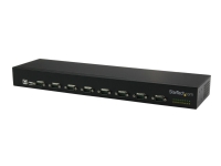 StarTech.com USB to Serial Hub - 8 Port - COM Port Retention - Rack Mount and Daisy Chainable - FTDI USB to RS232 Hub (ICUSB23208FD) - Seriell adapter - USB 2.0 - RS-232 x 8 - svart