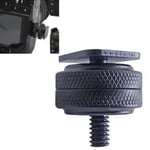 1/4 Inch Dual Nuts Tripod Mount Screw To Flash Camera Hot Shoe A