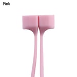 Earphone Magnetic Strap Silicone Wire Headphone Cable Pink