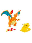 Pokemon Pok&Eacute;Mon Charizard Deluxe Feature Figure - Includes 6-Inch Interactive Charizard Figure And 2-Inch Pikachu Figure With Figure Launcher