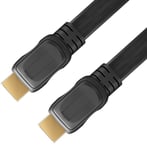 High Speed Fladt 2.0 HDMI kabel - 2 m - Sort