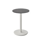 Cane-Line - Cafebordsunderrede - Go - Sand/bordsskiva dia. 45 cm - Drop, Go - Dark Grey - Småbord & Sidobord utomhus - Beige,Grå