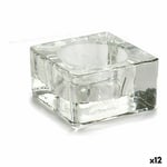Lyseholder Gennemsigtig Glas 6 x 3 x 6 cm (12 enheder)