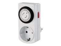 Bachmann Mini Time Switch Mechanical - Automatisk Strömbrytare - Ac 230 V - 3680 Watt - Vit