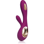 Lelo Soraya Wave vibrator med klitorisstimulator Deep Rose 21,5 cm