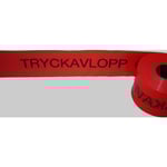 Markeringstejp, röd TRYCKAVLOPP, 125 mm, 250 m