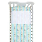 Cozysilk 100% Mulberry Silk Cot Slip for Cribs/Bassinets, Mini Crib Silk Slip, with 100% Cotton Crib Fitted Sheet, No More Bed Head or Baby Bald Spots (71 x 132 cm + 32 x 75 cm, Whale Spray)