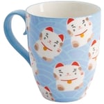 Tokyo Design Studio Kawaii Krus 380 ml Lucky Cat Light Blue