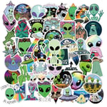 Alien Stickers|100 PCS|Cool Vinyl Waterproof Stickers for Laptop,Skateboard,Water Bottles,Computer,Bumper,Phone,Hard hat,Car Cartoon UFO Stickers and Decals,Adults Kids Teens for Stickers