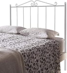 Cama express Tête de lit en Fer forgé 211, tête, Couleur Blanc, Mesure : 135 cm, métal, lit de 150 cm