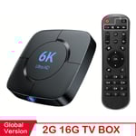 Boom GTOP-Boîtier Smart TV Android 12,4 Go,32 Go,64 Go,2.4G/5GHz,Wifi,Bluetooth,6K HDR,Lecteur MultiXXL,Décodeur Vidéo 3D - Type 2G16G
