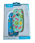 Case it Flexi Case For Nokia 3310 2017 Fruits & Flamingos Design Twin Pack New