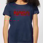 NASA Worm Red Logotype Women's T-Shirt - Navy - L