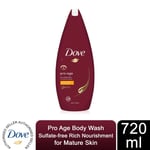 Dove Pro Age Body Wash Sulfate-free Rich Nourishment for Mature Skin, 720ml
