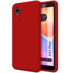 Tumundosmartphone Coque Silicone Liquide Ultra Douce pour ZTE Blade A31 Plus Couleur Rouge
