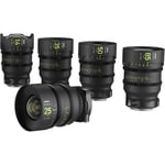 NiSi ATHENA PRIME Full Frame Cinema Lens Kit with 5 Lenses 14mm T2.4, 25mm T1.9, 35mm T1.9, 50mm T1.9, 85mm T1.9 