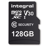 Integral Micro SD Card -Dash, Security Cam 4K Video V30 U3 High End card 128GB