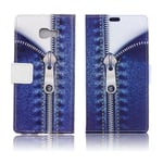 Samsung Galaxy A5 (2017) Mönster Fodral - Jeans Dragkedja