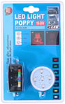 Ljusplatta till Poppy - LED RGB,7 färger. 12-24V DC. 1 meter kabel