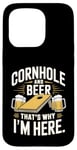 Jeu et soirée de beuverie dans le jardin Cornhole and Beer Coque pour iPhone 15 Pro