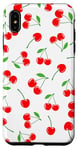 Coque pour iPhone XS Max Motif rouge cerise mignon