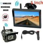 IR backkamera med 5 tums bildskärm 12V-24V 170° synvinkelövervakningssystem för släp, pickup och husbil