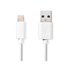 Nedis USB lightning kabel - MFi Apple godkendt - Hvid - 1 m