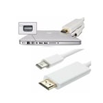 Male to HDMI Cable Mini Display Port To HDMI Adapter for MacBook Pro White