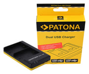 Patona Dual Quick-Lader for Canon LP-E6, LPE6 inklusiv USB-C cable 150601968 (Kan sendes i brev)