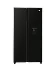 Hoover Hhsbso-6174Bwdk-1 American Style Fridge Freezer With Non Plumbed Water Dispenser - Black