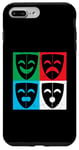 Coque pour iPhone 7 Plus/8 Plus Masques de théâtre et d'acteur musicaux pour Noël