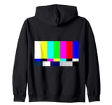 No Signal Television Screen Color Bars Test Pattern Zip Hoodie
