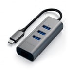 Satechi 2-i-1 USB-C Hub / Ethernet-port - Space Grey