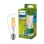 PHILIPS Ultra Efficient - Ultra Energy Saving Lights, LED Light Source, 60W, ST64, E27, Warm White 2700 Kelvin, Clear