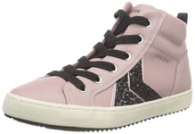 Geox J Kalispera Girl B Sneaker, Antique Rose Black, 7 UK Child